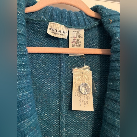 White Stag Teal Knit Cardigan - Picture 2 of 3